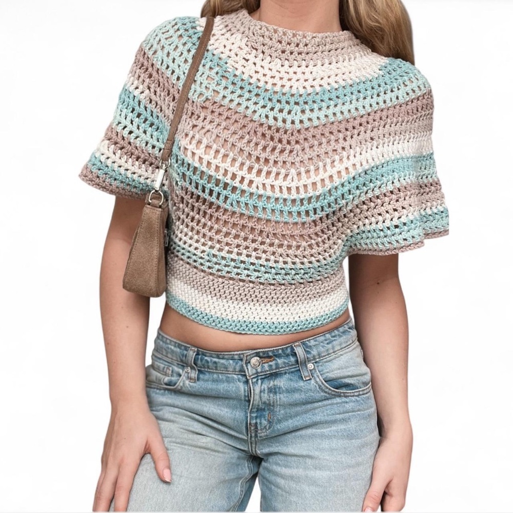 Vintage Handmade | Crochet Batwing Top